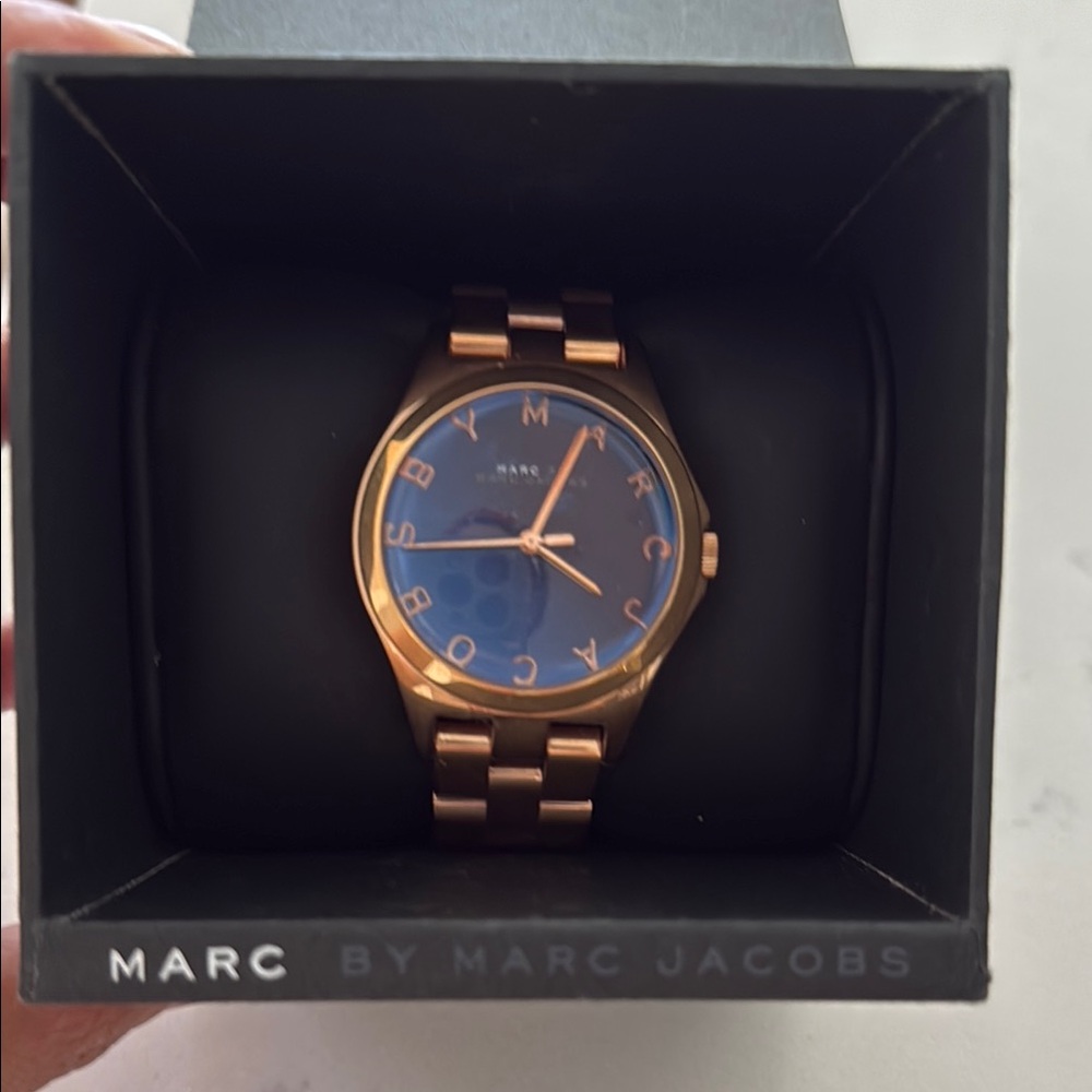 Marc by Marc Jacobs Gold Watch with Blue Dial